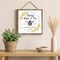10" Honey Bees and Co Sign with Jute String, Square, For Wall / Door Hangers, Wreath Accents, Crafts, and Decorations - Spring, Summer